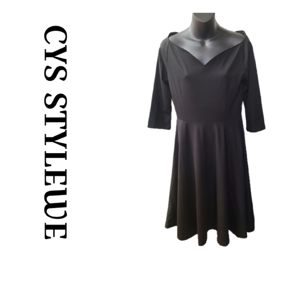 STYLEWE Dresses & Skirts - CYS STYLEWE  BLACK MIDI DRESS SIZE X/L